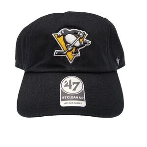 47 Black Penguins Logo Cap